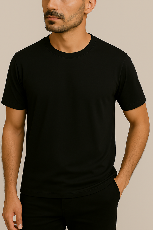 Men’s Black Bamboo T-Shirt | Breathable, Soft & Stylish – By BEENBAR