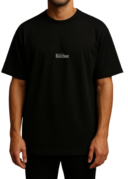 BEENBAR Men’s Oversized Fit 100% Cotton French Terry T-Shirt – Soft & Heavyweight Fabric – Round Neck | Solid Casual Wear